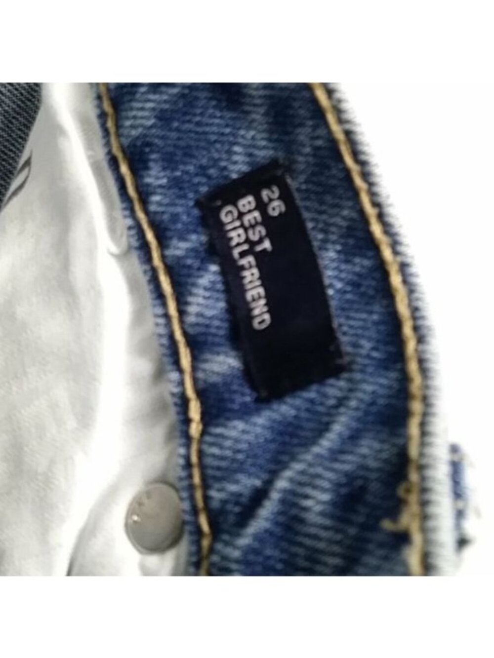 Gap Denim Best Girlfriend Distressed Jeans Size 26 Light Blue - Picture 6 of 13